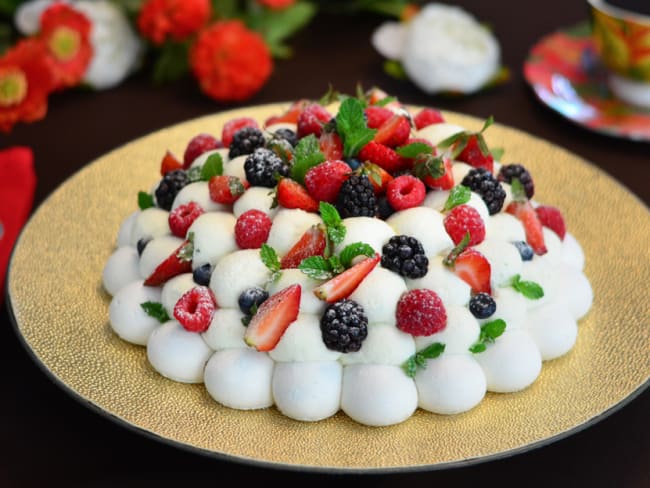 La Pavlova aux Fruits Rouges, Crème Citron Vert