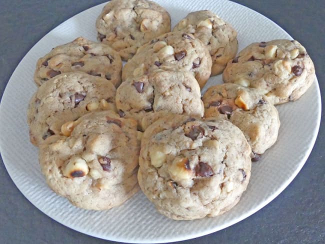 Cookies chocolat-noisettes