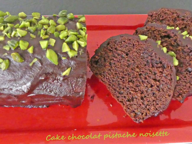 Cake chocolat pistache noisette