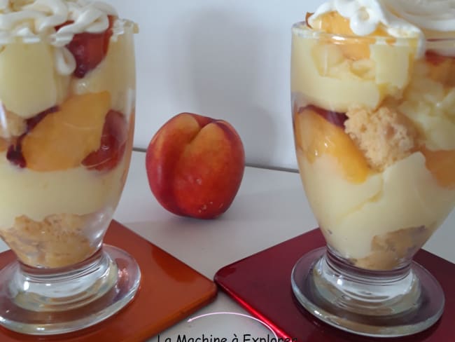 Trifle léger aux nectarines