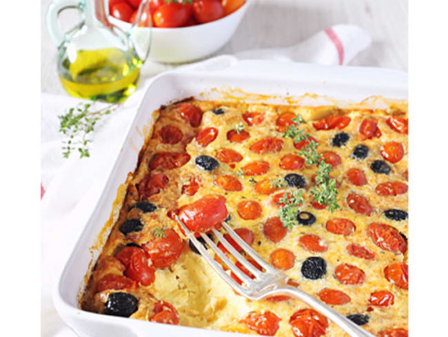 Clafoutis aux tomates cerises