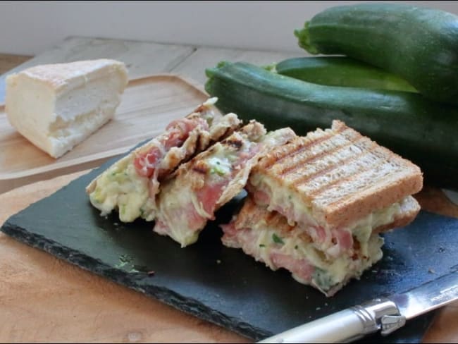 Croques courgette et jambon cru