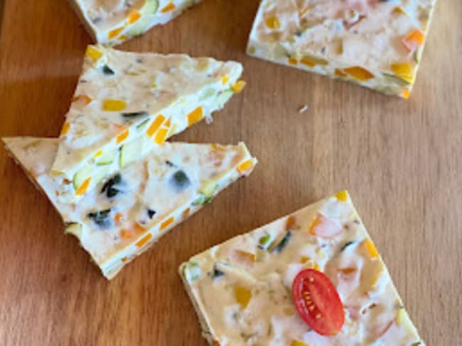 Terrine de fromage frais aux légumes et au cumin