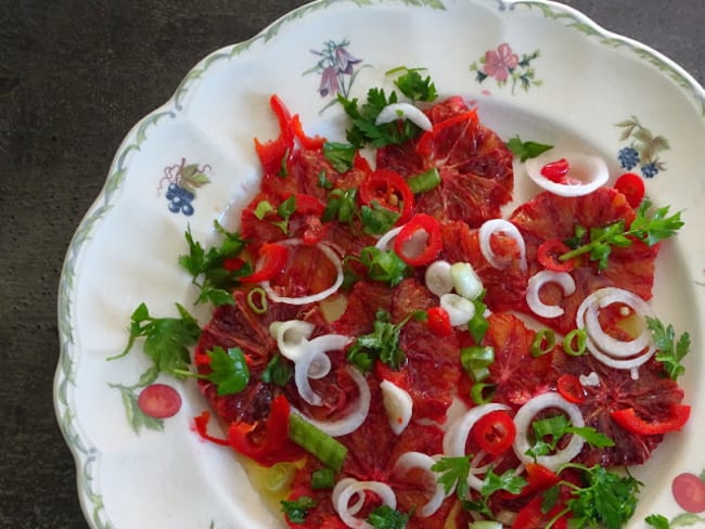 Salade d'oranges sanguines Tarocco