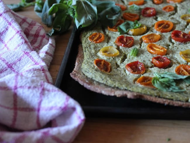 Pizza à la crème de courgette