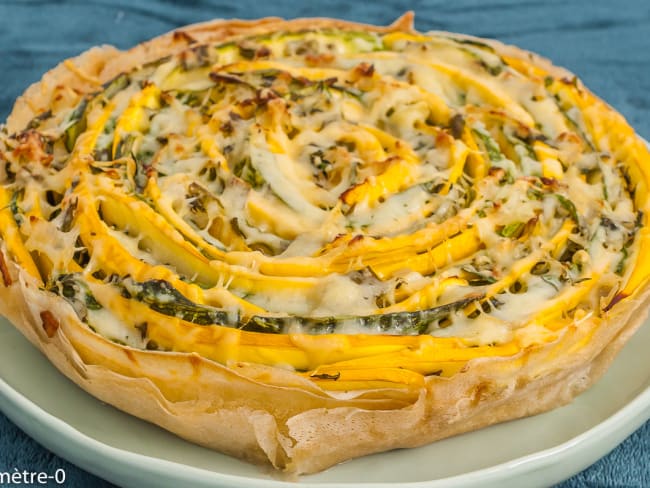 Tarte spirale aux deux courgettes