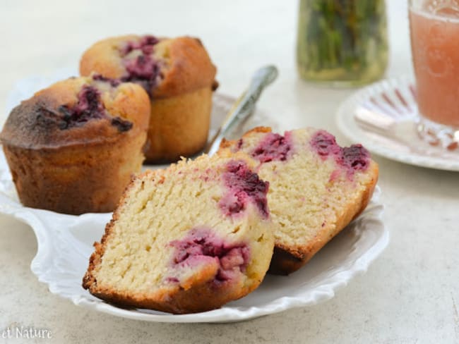 Financiers pistache framboise pour le goûter