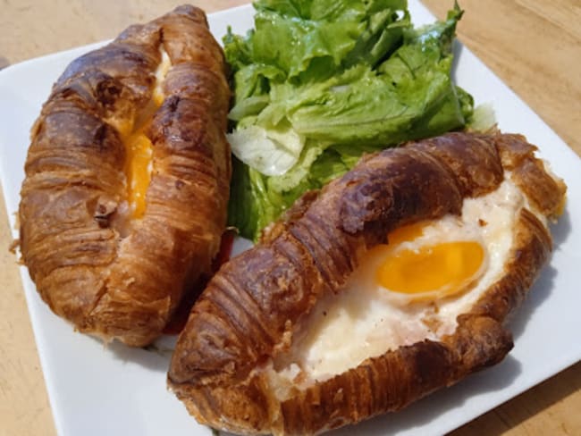 Les croissants cocottes au bacon et comté