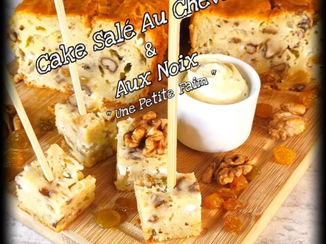 Cake salé au chèvre et aux noix