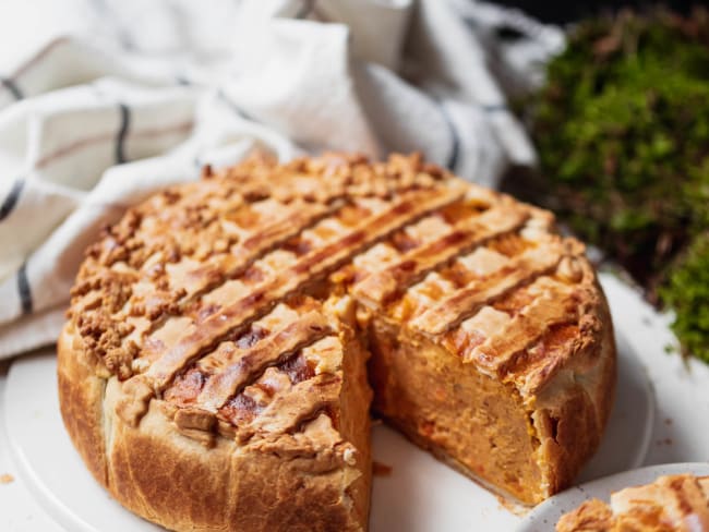 Tourte à la patate douce et  épices de Noël