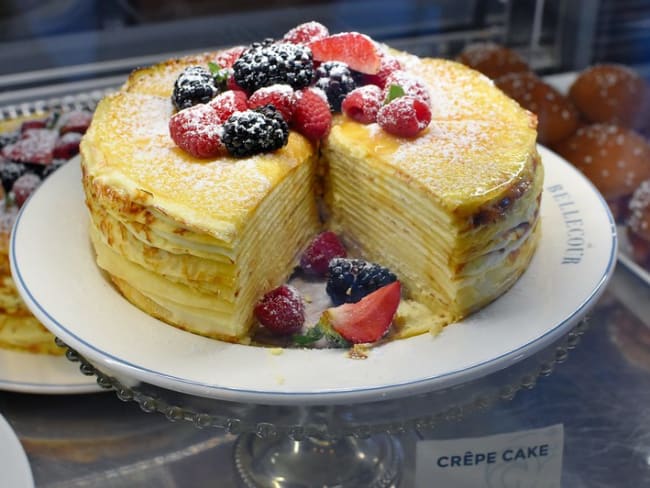 Gâteau de crêpes noix de coco et Amaretto