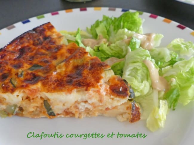 Clafoutis courgettes tomates et mozzarella