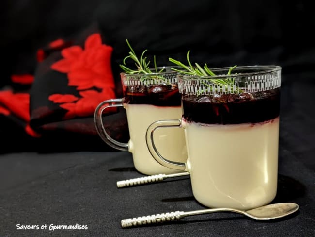 Muhallabieh au sirop de cerises et d'hibiscus