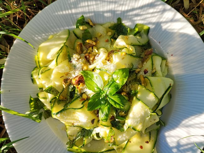 Carpaccio de courgettes