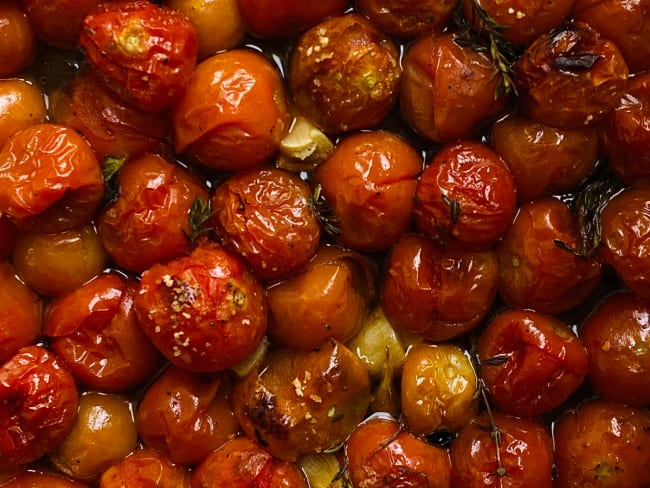 Recette de tomates cerises rôties