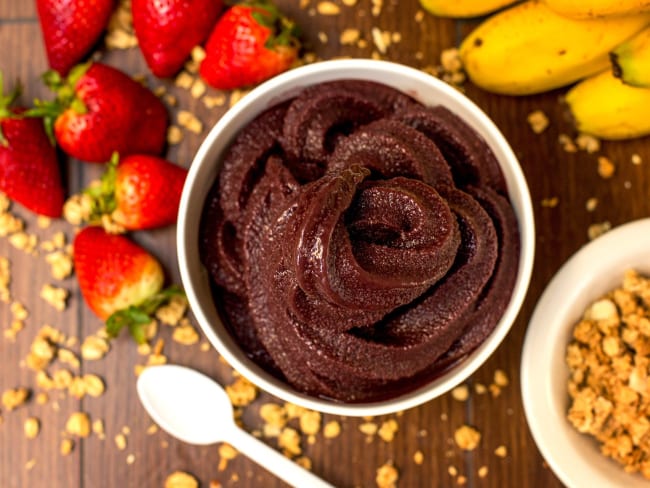 Recette d'açai bowl glacé