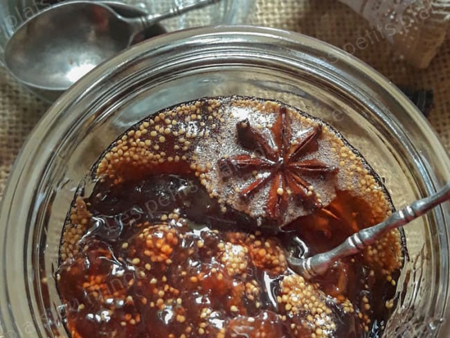 Confiture très gourmande de figues aux épices et floc de Gascogne