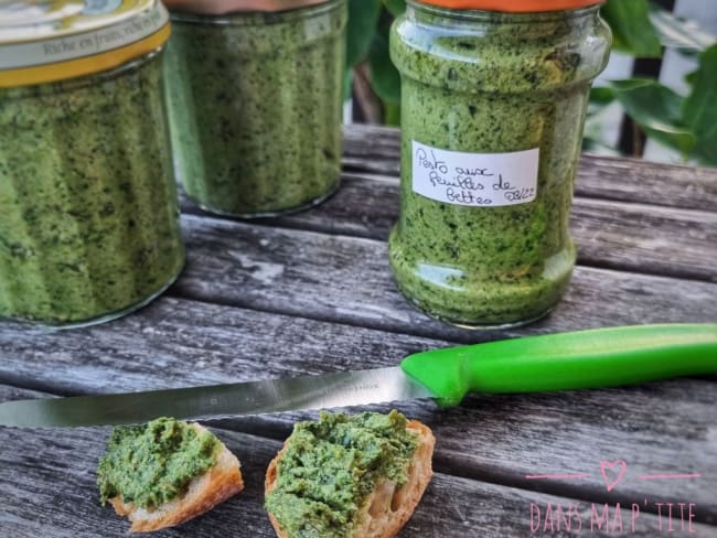 Pesto aux feuilles de bettes, sans produit laitier (au Companion ou non)