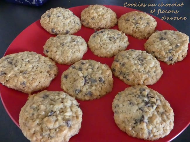 Cookies au chocolat, aux noisettes et aux flocons d'avoine