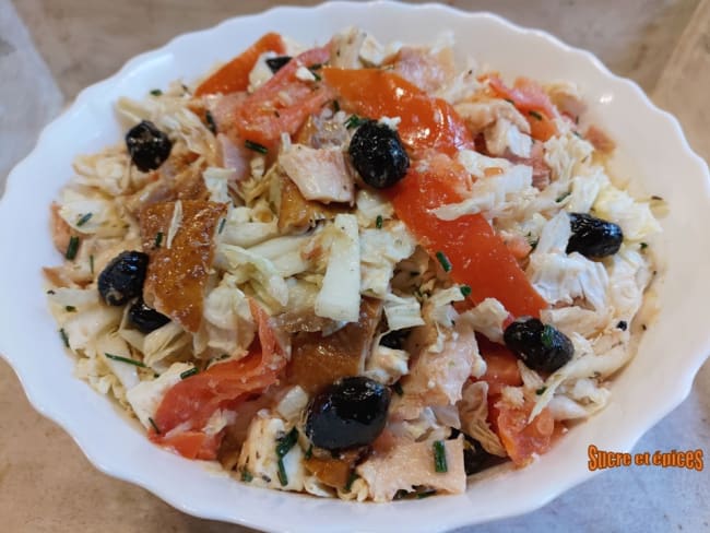 Salade de chou chinois à la méditerranéenne