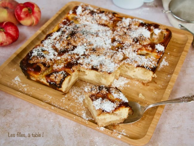 Gâteau fromager aux pêches et nectarines