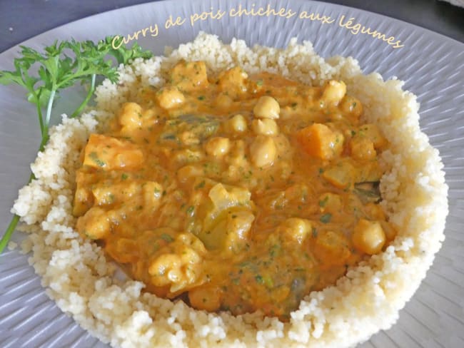 Curry de pois chiches aux légumes