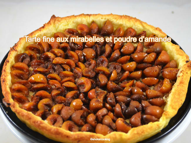 Tarte fine aux mirabelles et poudre d’amande