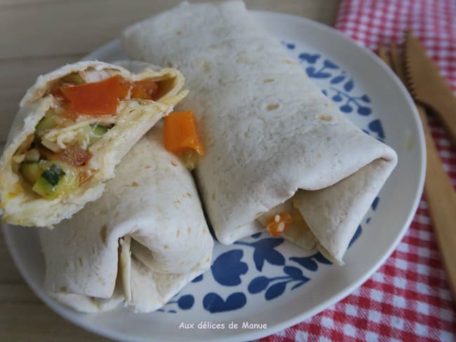 Wraps aux légumes façon ratatouille