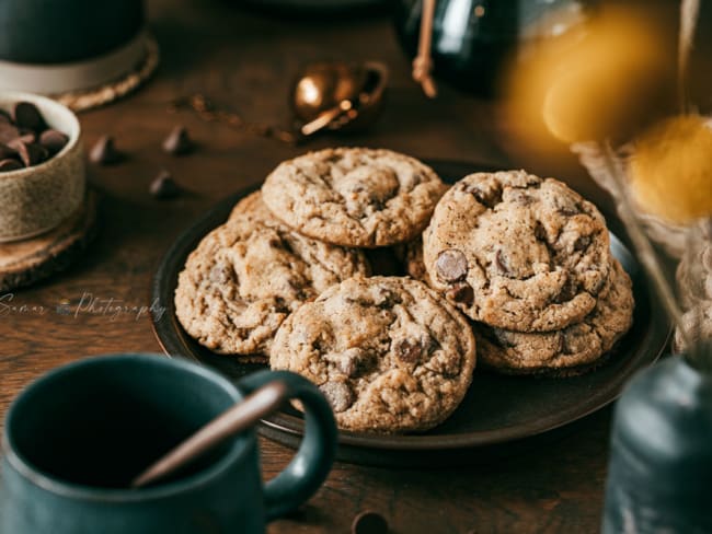 Cookies americains sans oeufs aux pépites de chocolat pour le goûter