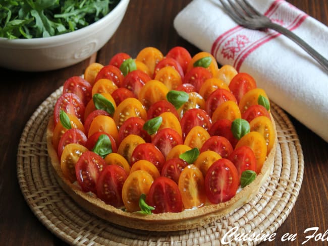 Tarte à la tomate et au fromage de chèvre d'après le Chef Jean-François Piège