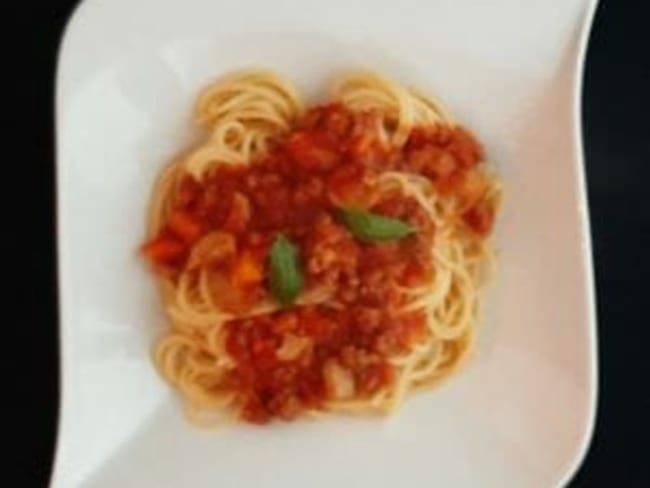 Spaghettis bolognaises maison