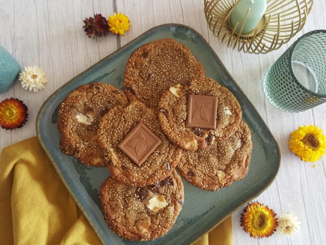 Cookies miso et sésame pour le goûter