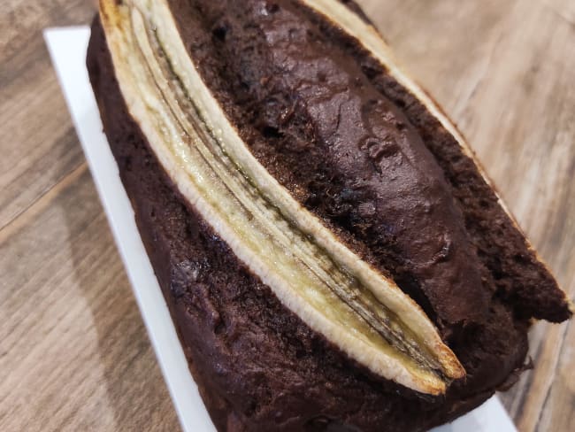 Banana bread chocolat