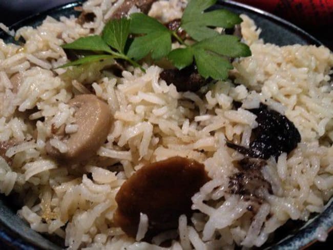 Riz pilaf aux champignons