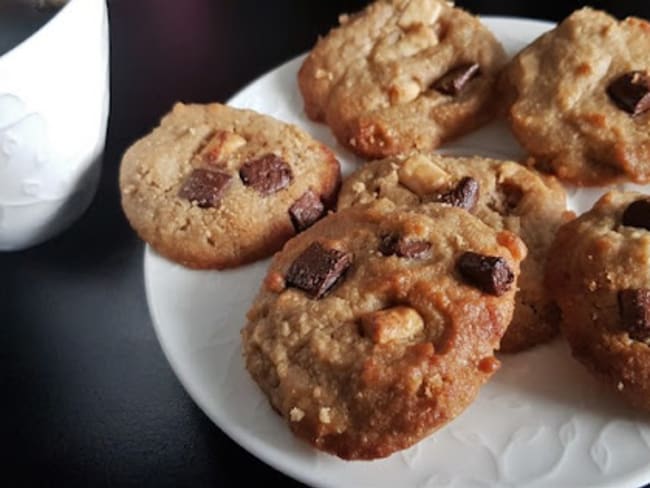 Cookies cacahuètes -chocolat (sans gluten, Ig bas/ low carb)