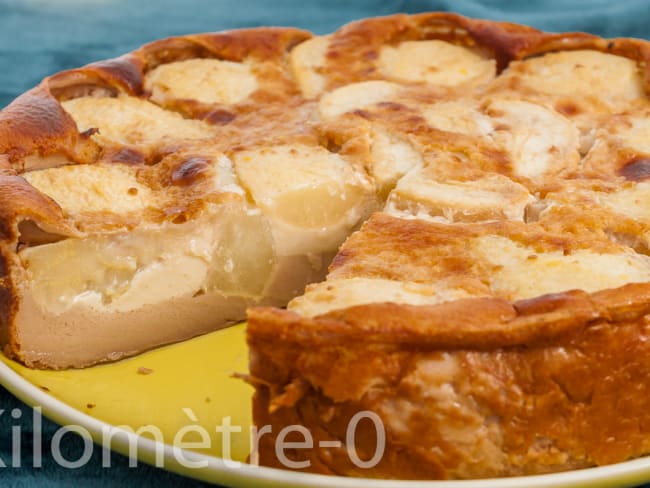 Clafoutis à la farine de châtaignes et aux poires