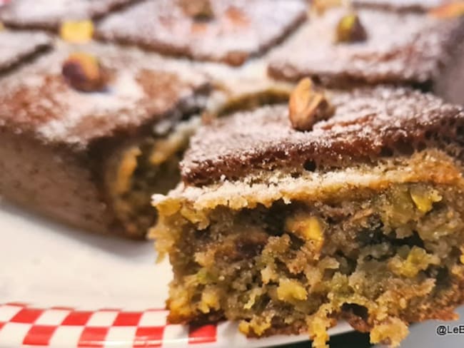 Moelleux aux pistaches et au chocolat blanc