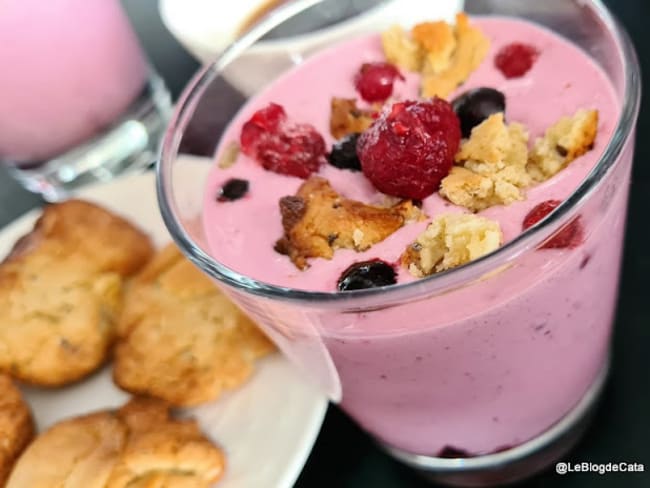 Mousse aux fruits rouges et fromage blanc