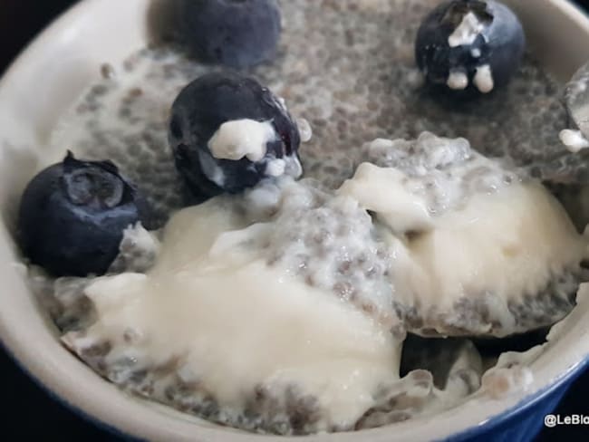 Panna cotta chia coco-vanille (recette ig bas, low carb)