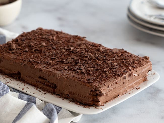 Gâteau aux petits-beurre au chocolat