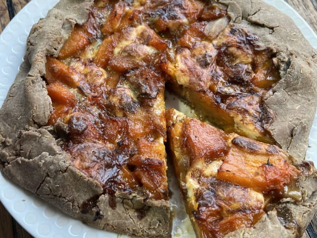 Tarte rustique fondante butternut et gorgonzola