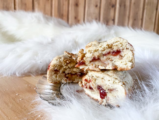 Cookie cake à la confiture de fraise