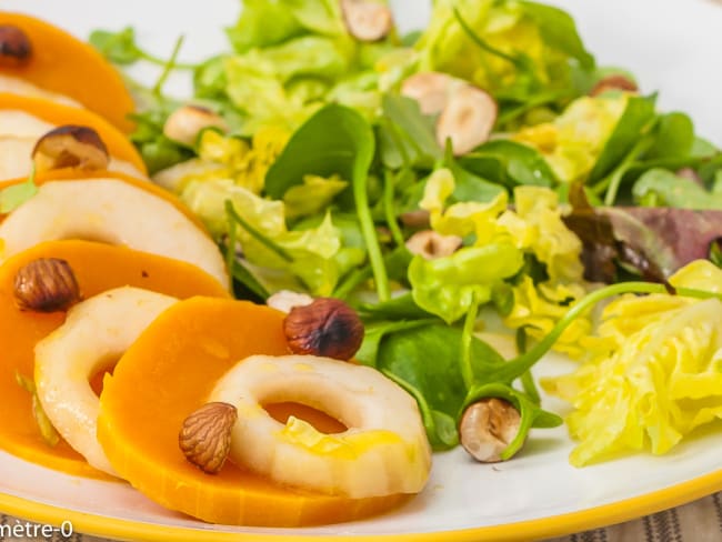 Salade de courge butternut aux poires