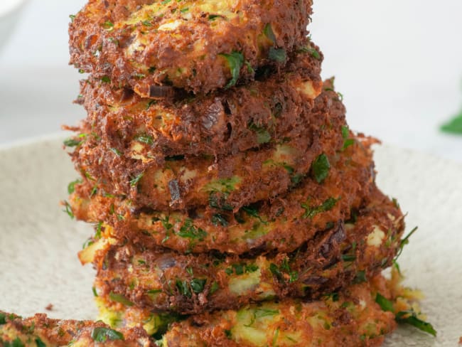 Courgettes en beignets salés à la grecque pour un apéro