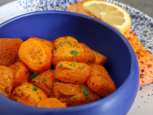 🥕  Carottes et patates douces rôties au cumin : un accompagnement savoureux et coloré ! 🥕 