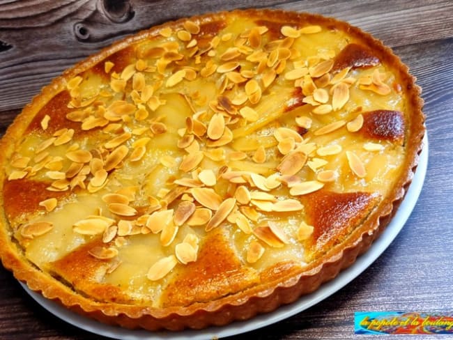 Tarte Bourdaloue aux poires et à la crème d'amandes