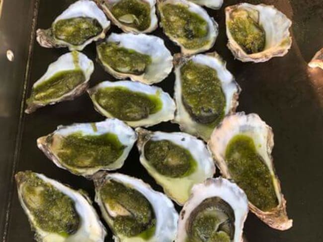 Huîtres de Cancale chaudes au beurre d'escargot par Stéphanie