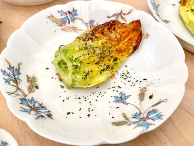 Fleurs de courgettes farcies