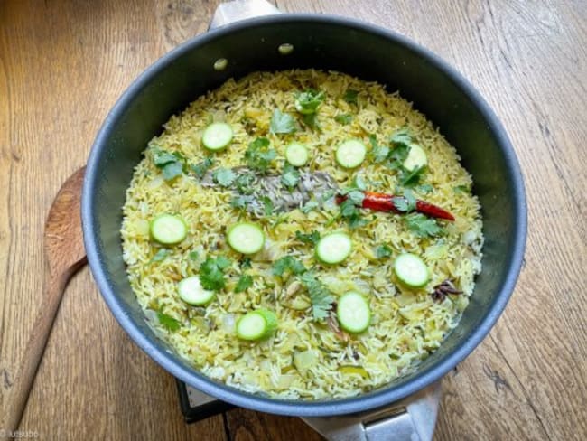 Pulao aux courgettes