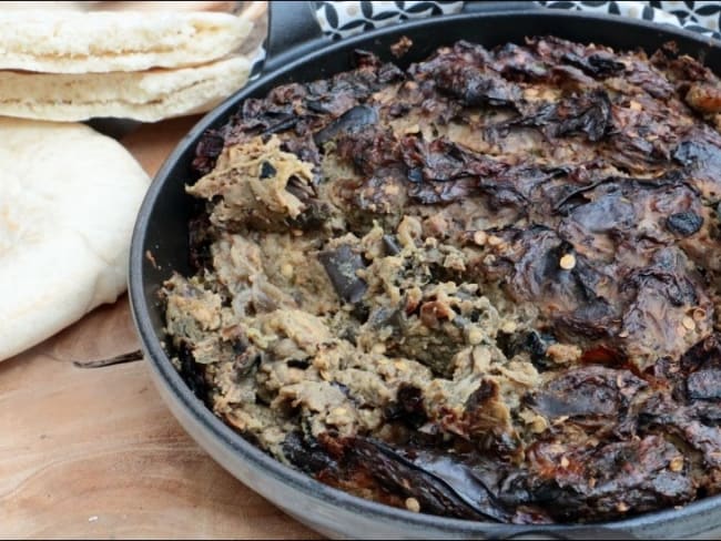 Sauté d'aubergine à la grecque (ail, oeuf, paprika...)